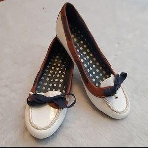 Sperry Chandler white patent loafers top siders